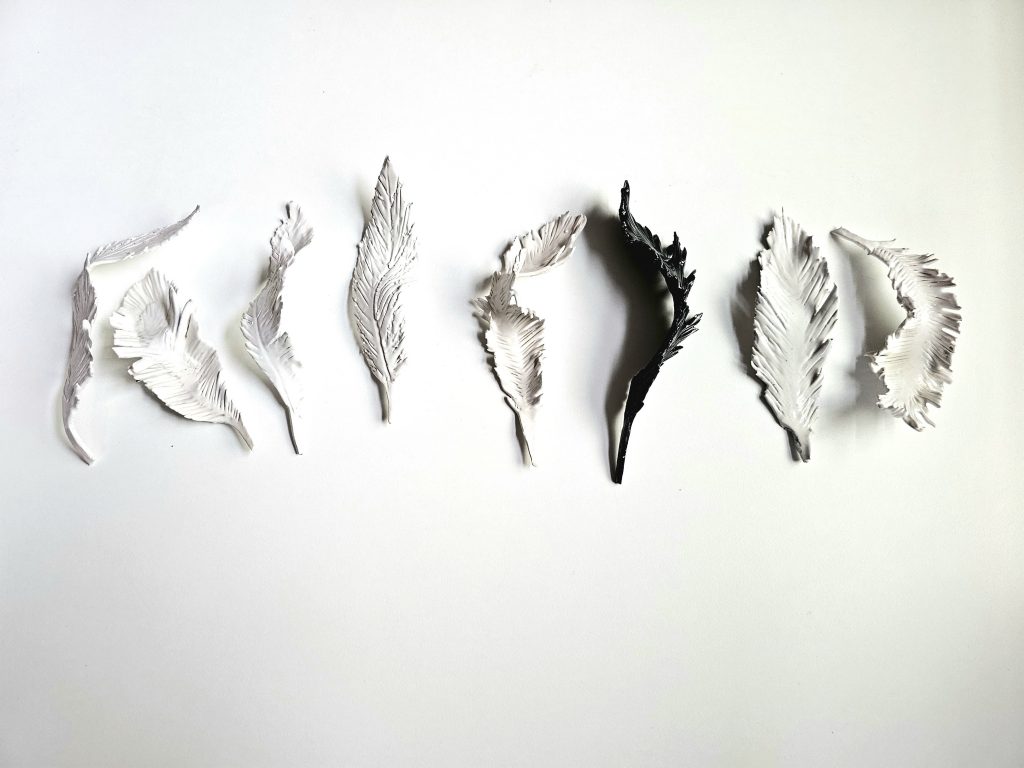 ceramics feathers